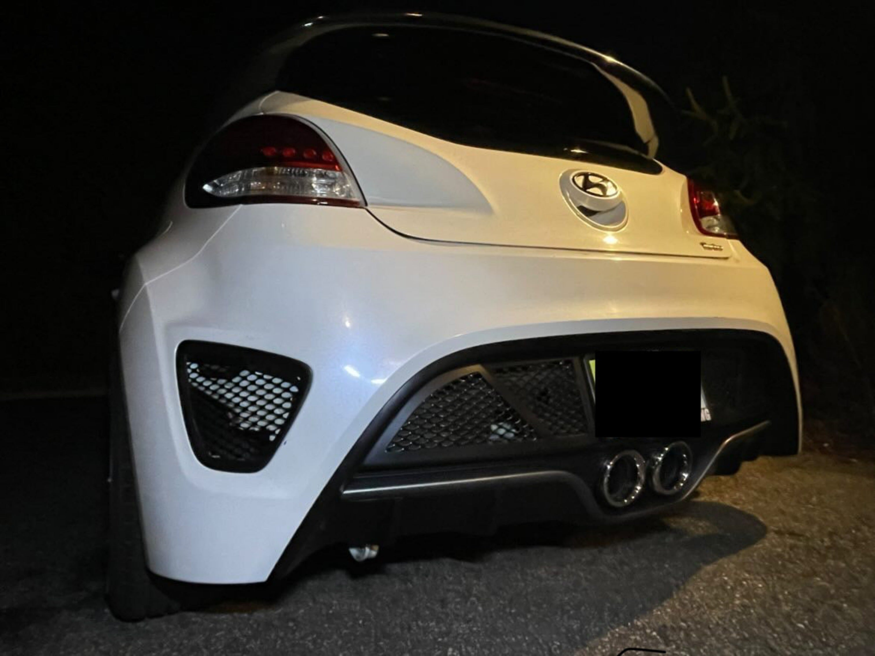 20132017 Veloster turbo rear lower bumper cover 12 Gauge Garage