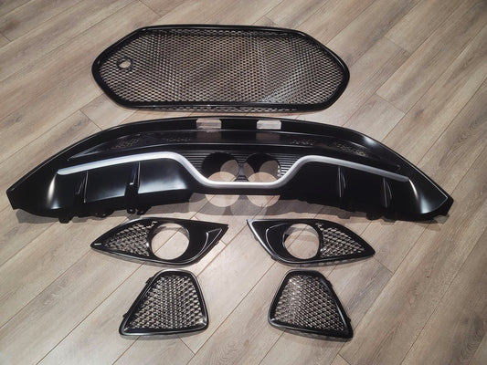 Front Bumper Lower Grille Lip Trim – Matte Black – Fits Hyundai Veloster Turbo 2013-2017, OEM 86580-2V500